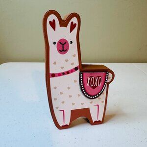 XOXO Llama Valentines Day heart decoration Valentine Love Tiered Tray decoration